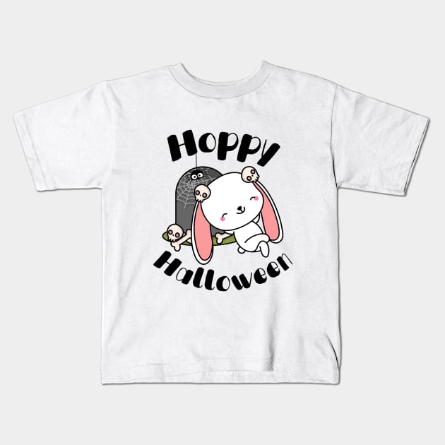 Adorable Halloween Rabbit Kids T-Shirt by JessiT